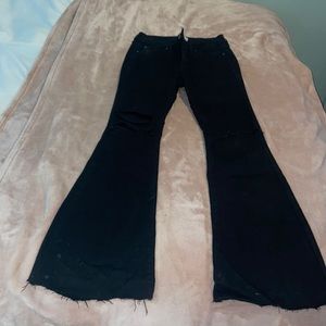 Black flare jeans